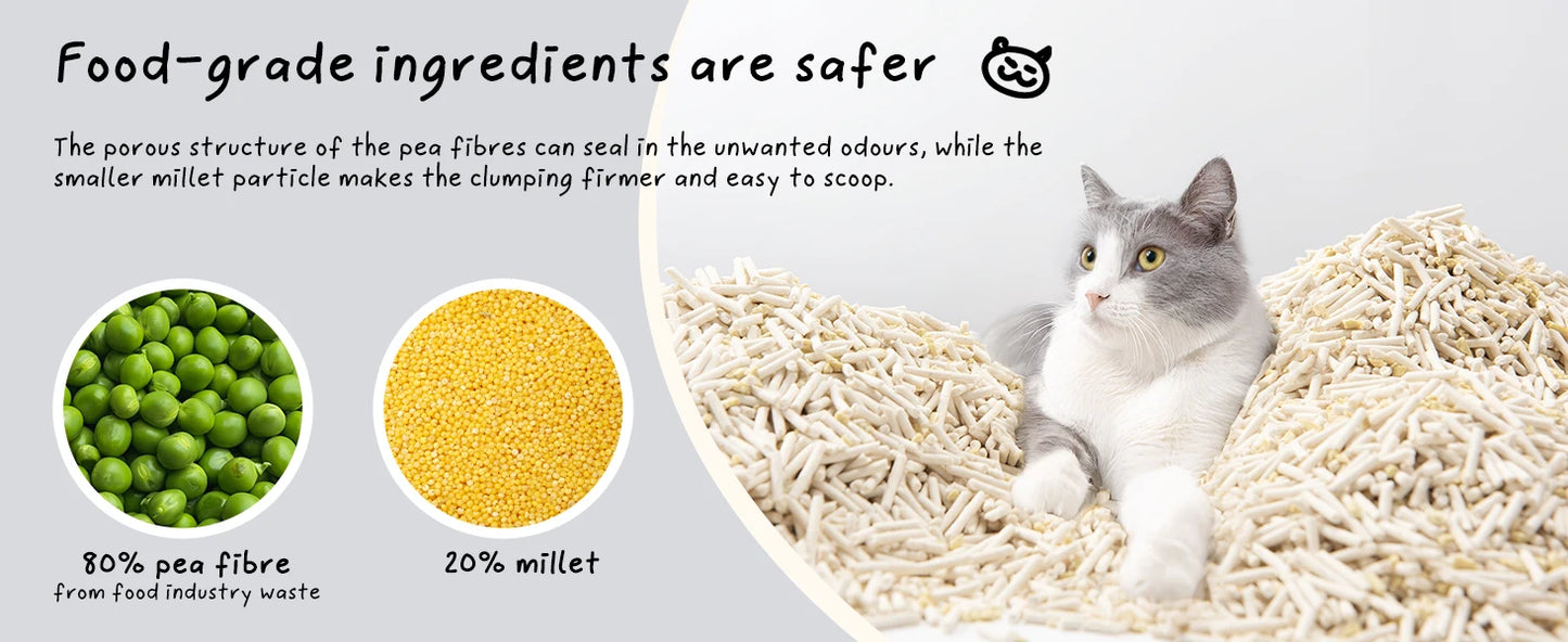 Eco-Friendly Tofu Cat Litter – Biodegradable, Flushable & Clumping | Cococat Jasmine Scent