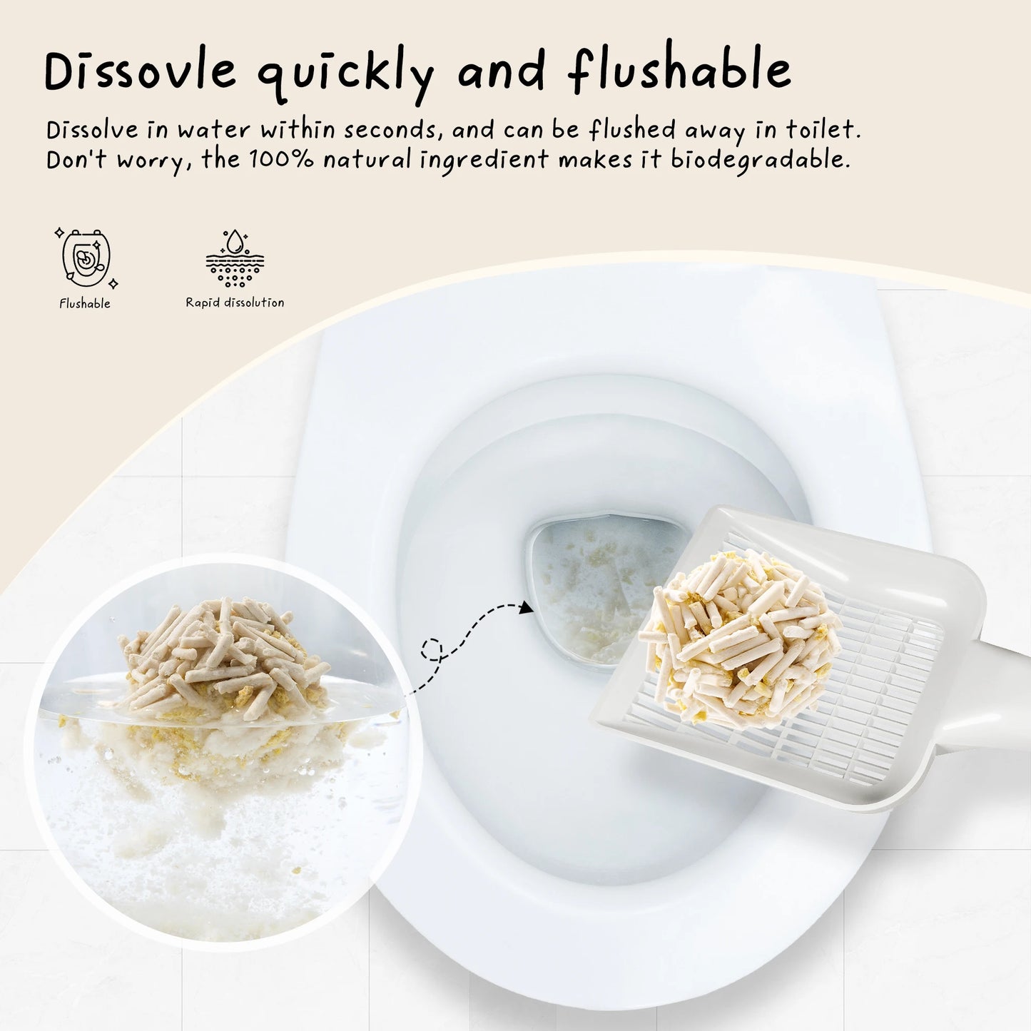 Eco-Friendly Tofu Cat Litter – Biodegradable, Flushable & Clumping | Cococat Jasmine Scent