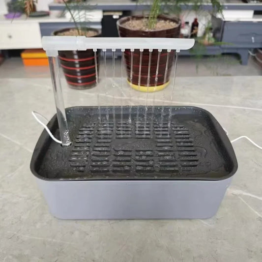 USB Electric Bird Bath 32cm - Automatic Shower Fountain for Parrots