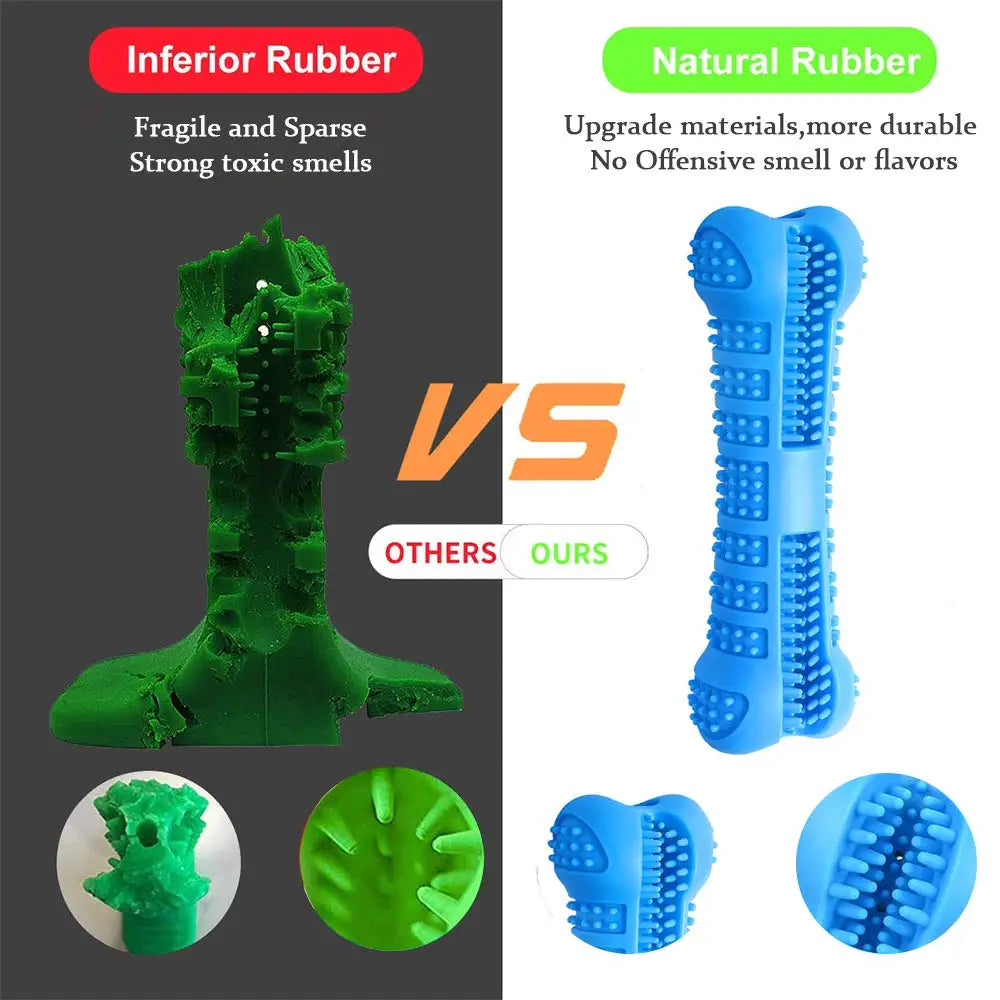 360° Dog Toothbrush Chew Toy – Soft Rubber Dental Stick for Puppies & Small Dogs