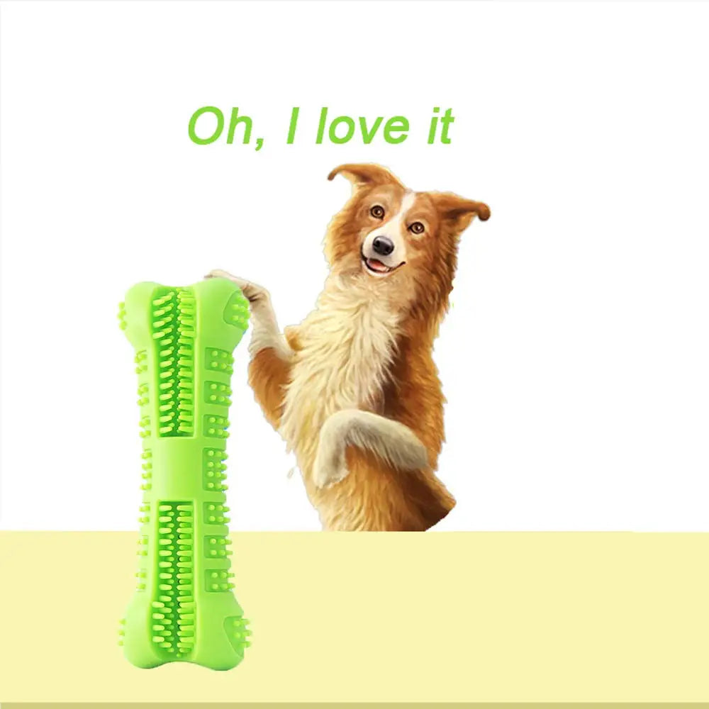 360° Dog Toothbrush Chew Toy – Soft Rubber Dental Stick for Puppies & Small Dogs
