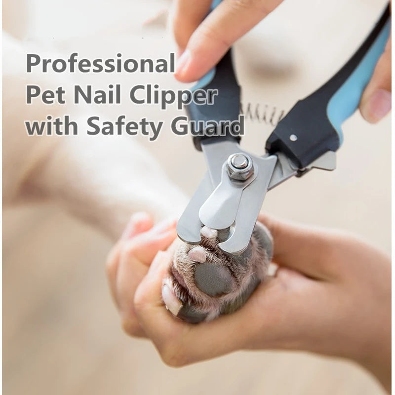 Professional Pet Nail Clipper – Safety Guard & Stainless Steel Blades