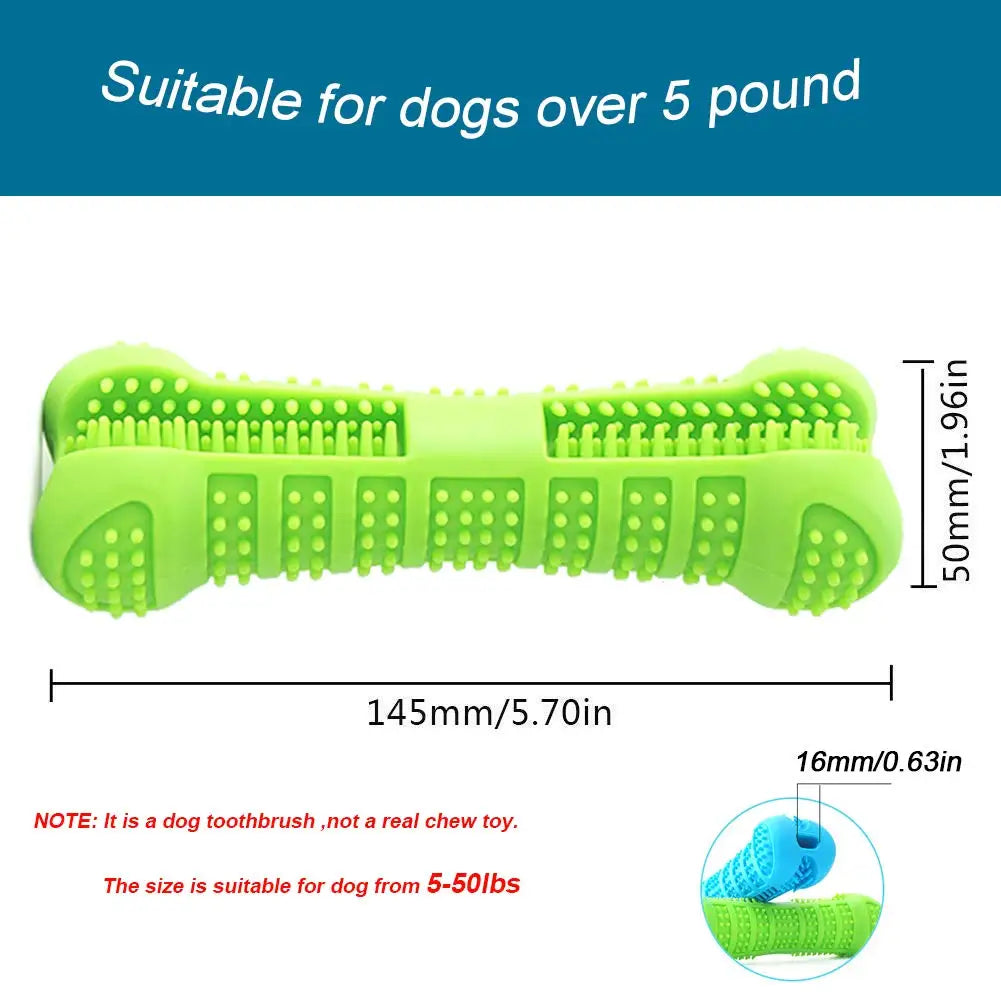 360° Dog Toothbrush Chew Toy – Soft Rubber Dental Stick for Puppies & Small Dogs