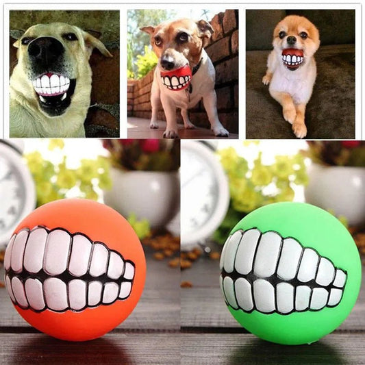 Rubber Squeaky Dog Toy – Bite - Resistant Chew Ball for Dogs (7cm) - The Best For Pets