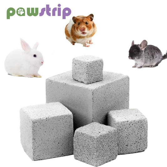 1Pc Natural Mineral Molar Stone – Dental Chew Toy for Guinea Pigs, Hamsters & Rabbits