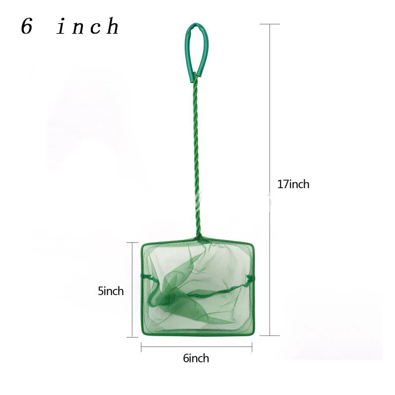 Fish Net Long Handle – Square Aquarium Landing & Cleaning Tool