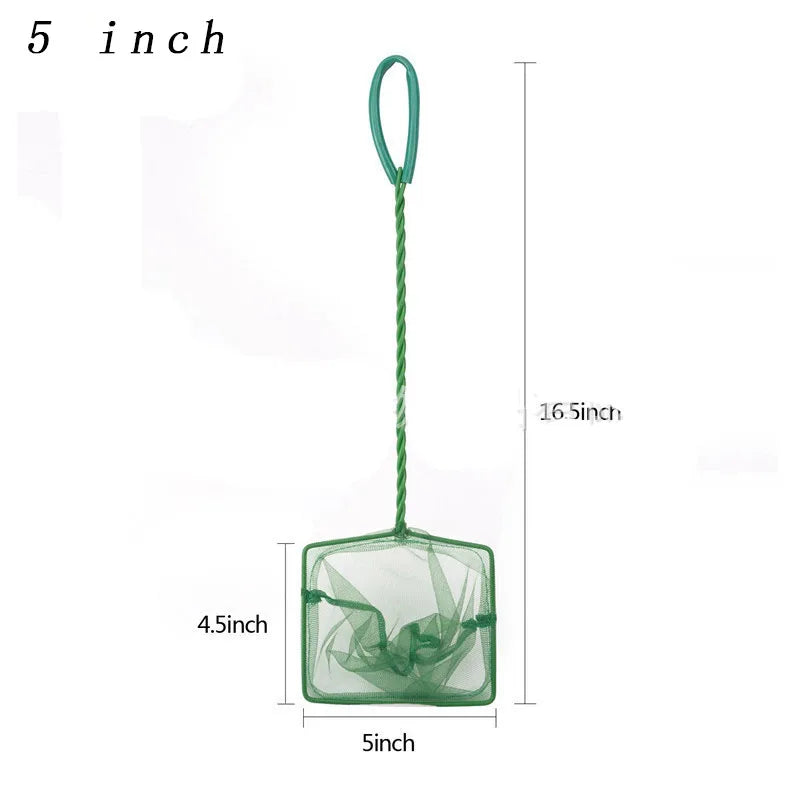 Fish Net Long Handle – Square Aquarium Landing & Cleaning Tool