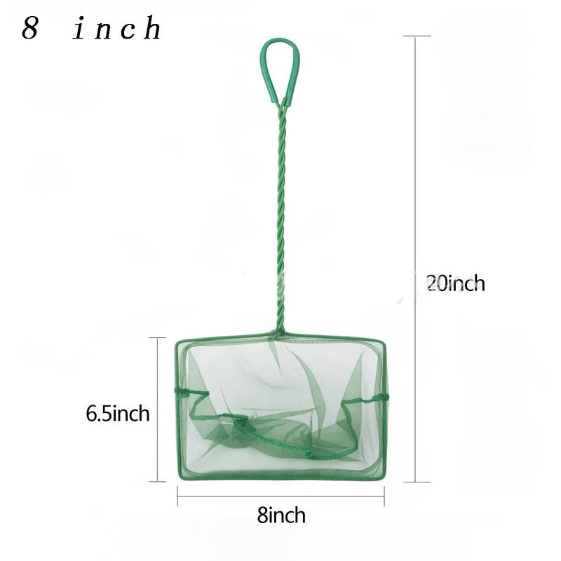Fish Net Long Handle – Square Aquarium Landing & Cleaning Tool