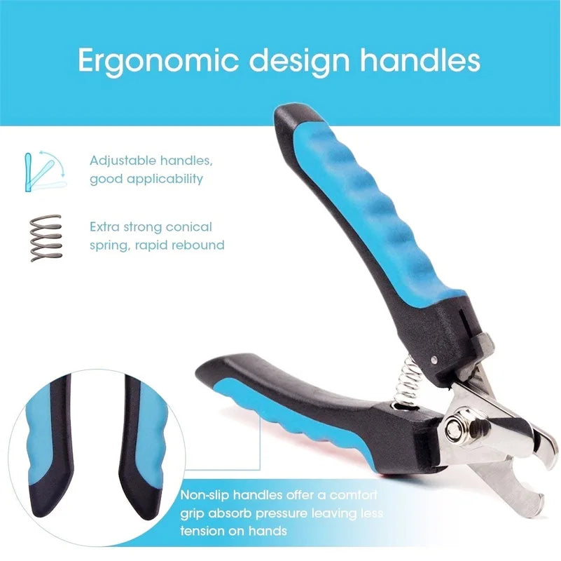 Professional Pet Nail Clipper – Safety Guard & Stainless Steel Blades