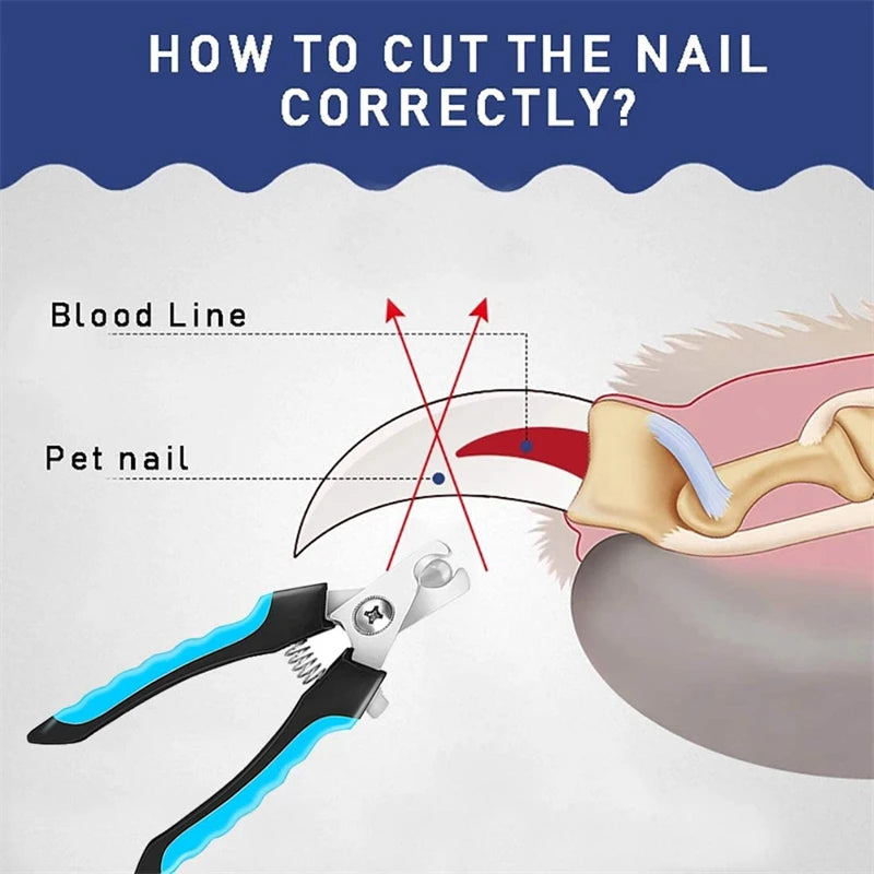 Professional Pet Nail Clipper – Safety Guard & Stainless Steel Blades