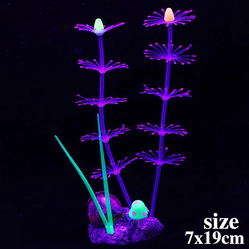 Fluorescent Silicone Aquatic Plants
