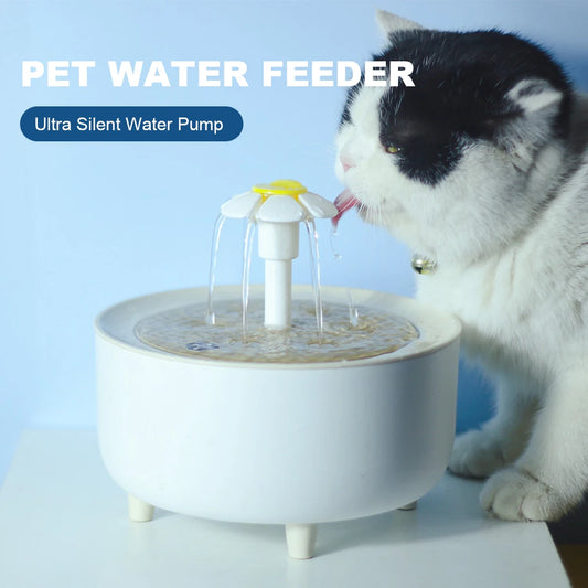1200ml Automatic Filtered Cat Water Fountain – USB Electric, Quiet Pet Drinking Dispenser