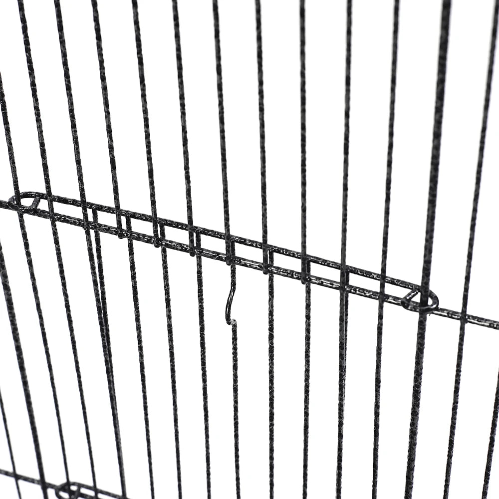 Open Top Bird Cage – Large Metal Parrot Villa with Casters, 48x48x77cm