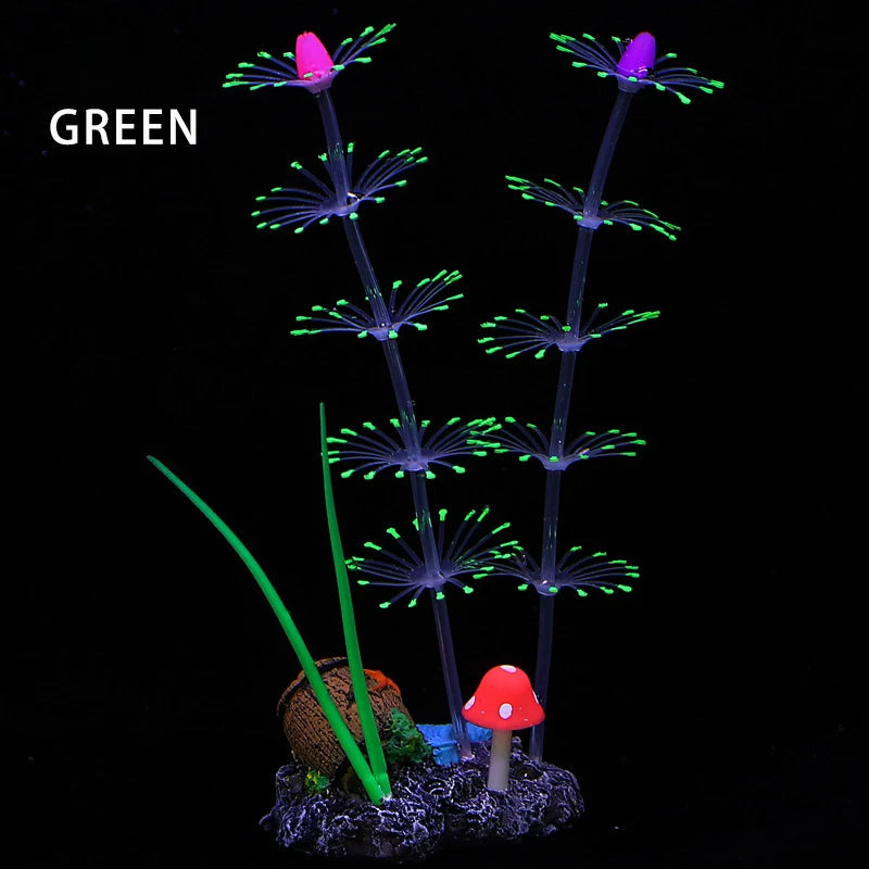 Fluorescent Silicone Aquatic Plants