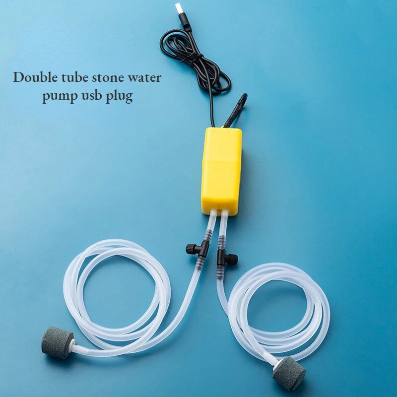 USB Air Pump Kit – Silent Oxygen Pump with Air Stone for Aquarium