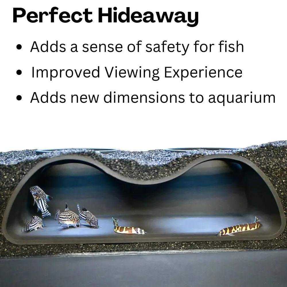 Aquarium Tunnel Cave – Curved Under Gravel Fish Tank Decoration