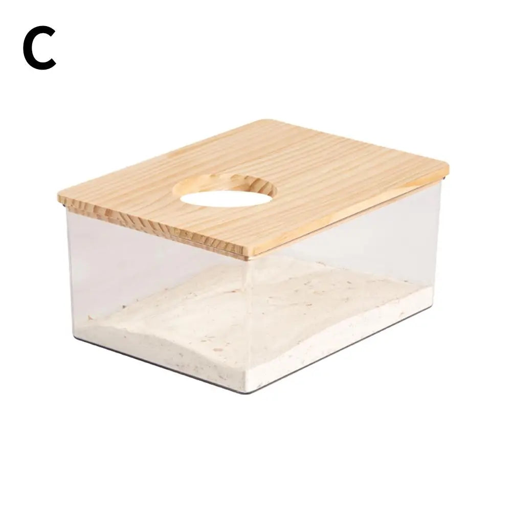 Acrylic Hamster Sand Bath Box – Transparent Dual-Purpose Bath & Toilet