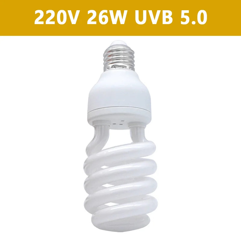 UVB Reptile Lamp Bulbs – 13W/26W Basking Light for Turtles, Lizards & Snakes