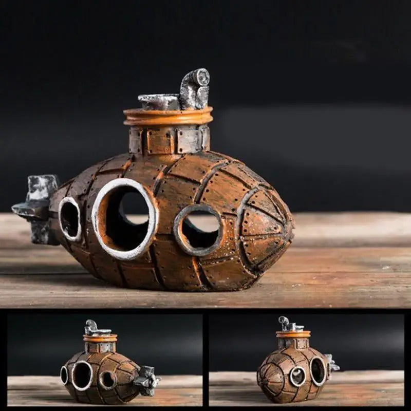 Resin Submarine Cave – Fish & Shrimp Shelter Aquarium Decoration