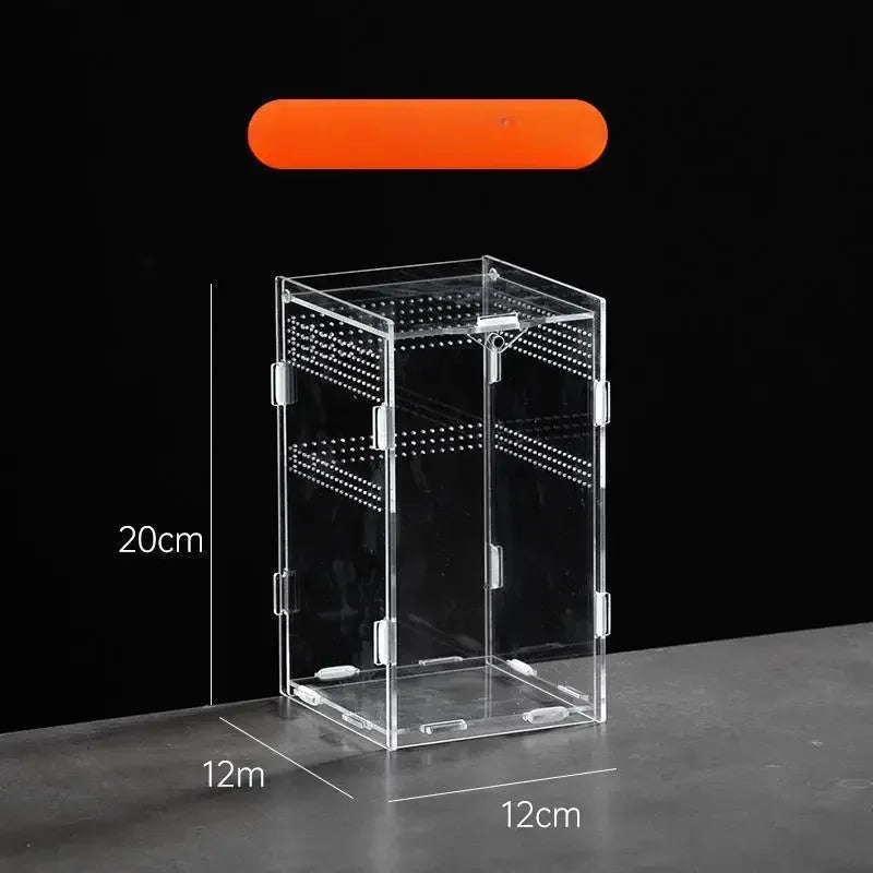 Acrylic Reptile Terrarium – Nano Breeding Box for Spider, Scorpion & Lizards