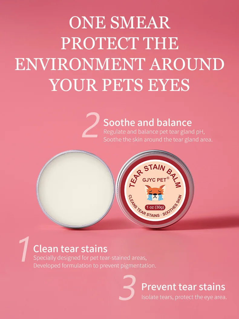 Natural Tear Stain Remover Balm – Gentle Eye Care for Dogs & Cats