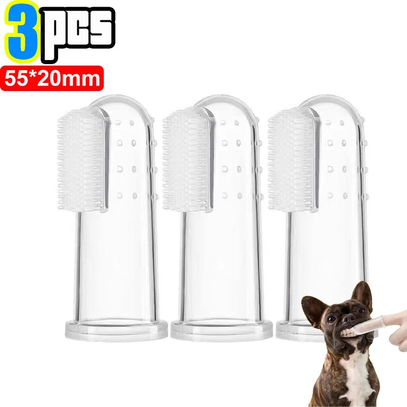 Pet Finger Toothbrush – Soft Tartar Remover for Dogs & Cats