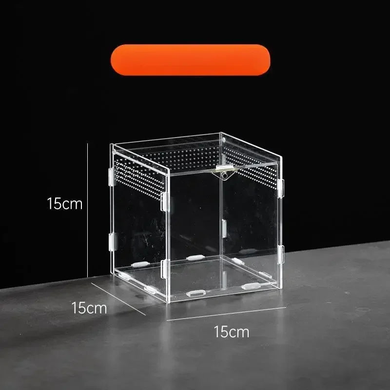 Acrylic Reptile Terrarium – Nano Breeding Box for Spider, Scorpion & Lizards