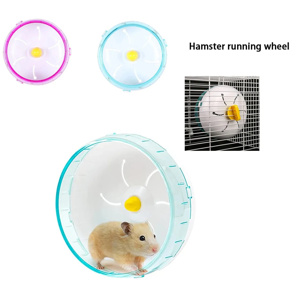 Silent Hamster Running Wheel – Transparent Jogging Disc for Small Pets