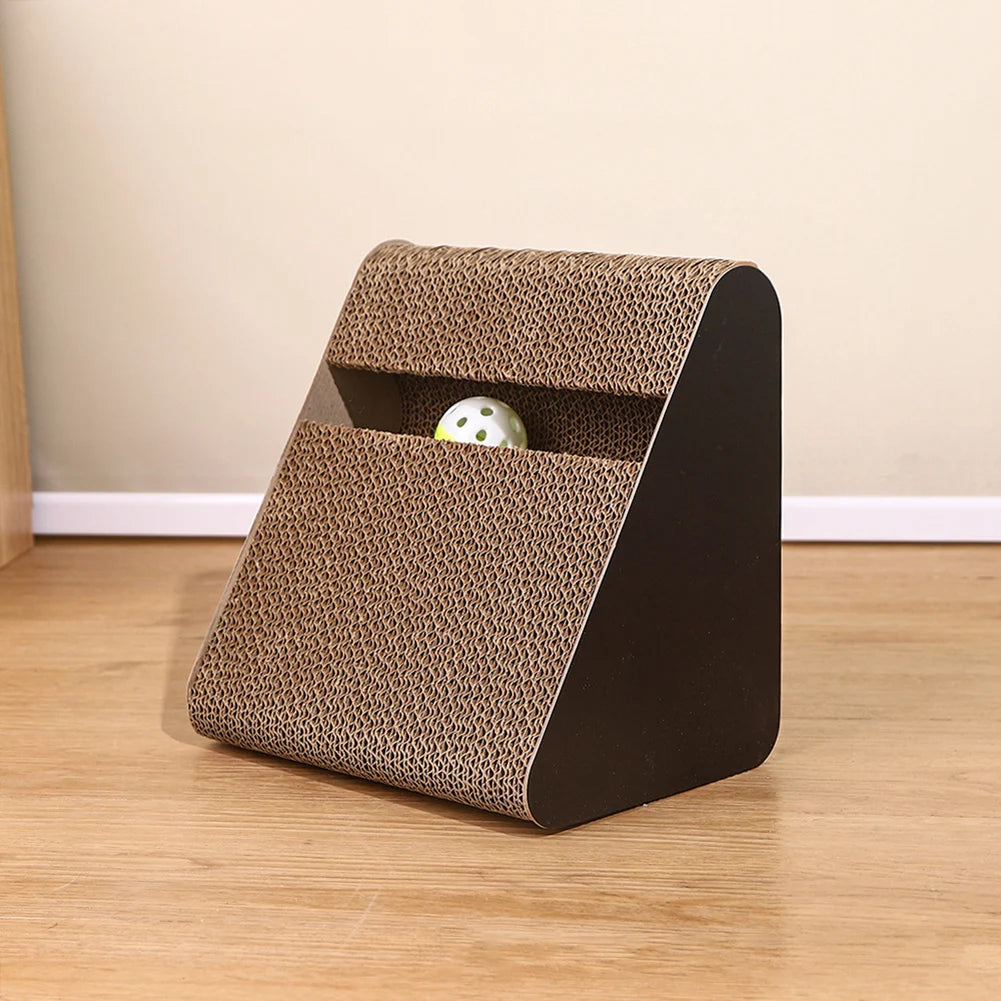 2-in-1 Cat Scratcher Toy with Spinning Balls for Stress Relief