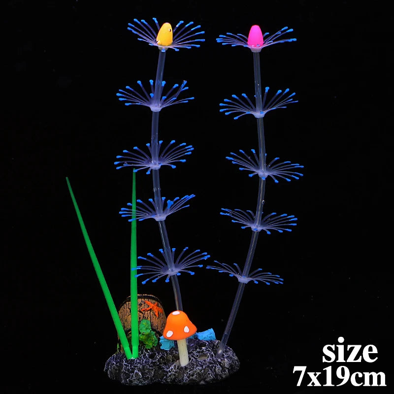 Fluorescent Silicone Aquatic Plants