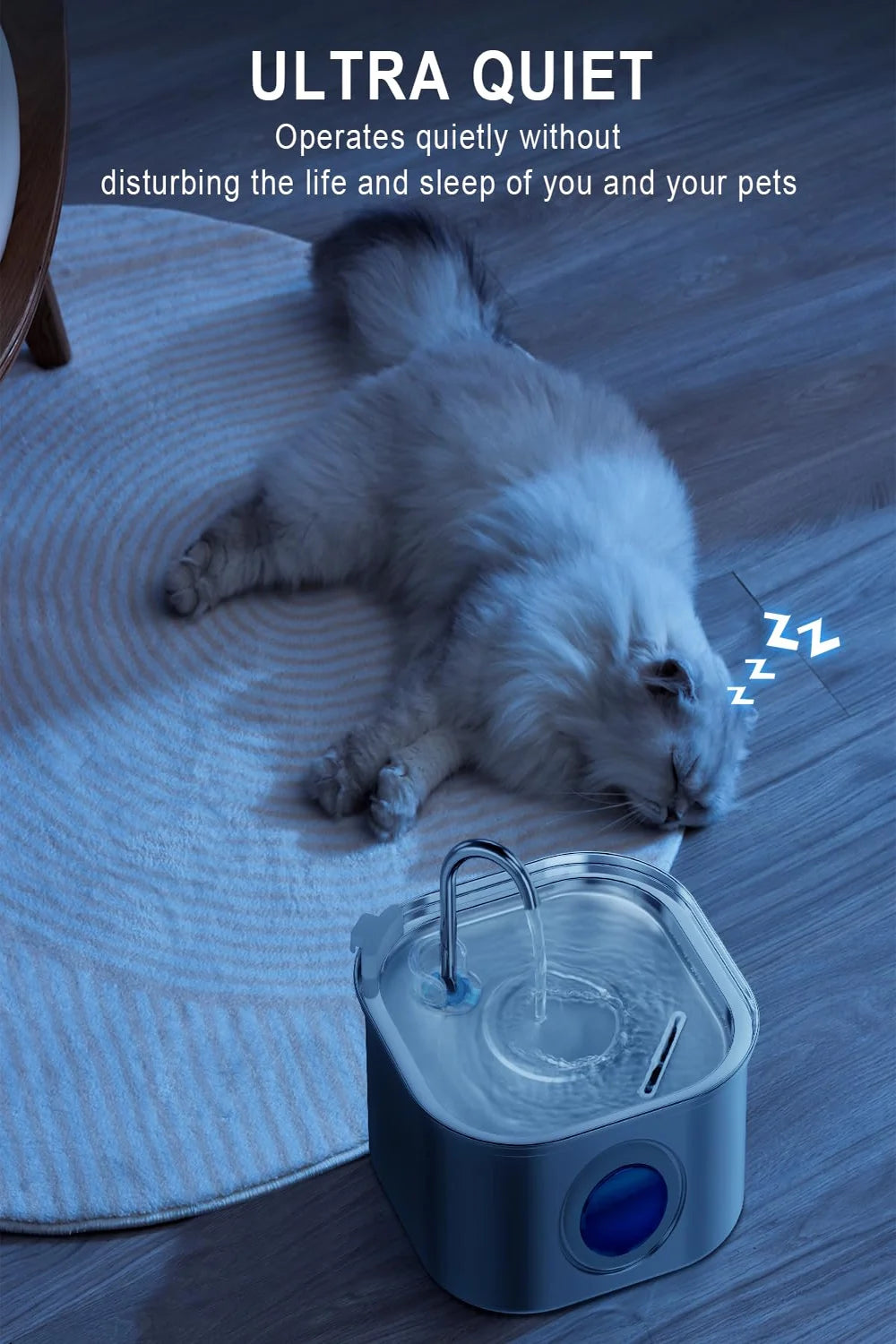 3.2L Stainless Steel Pet Water Feeder – Smart Auto Dispenser with Window