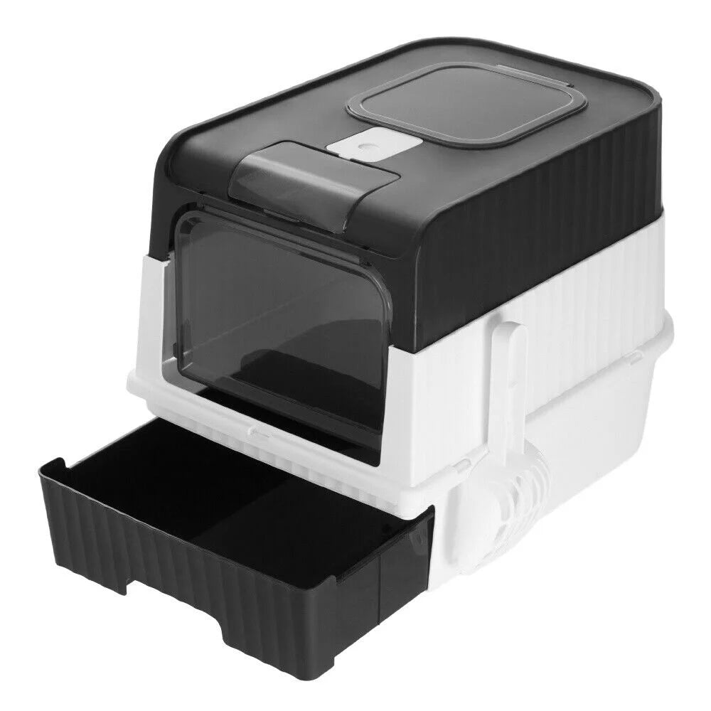 XL Enclosed Cat Litter Box – Drawer-Style, Self-Cleaning & Splash-Proof Pet Toilet