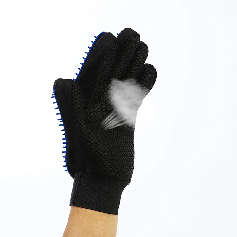 Silicone Pet Grooming Glove – Hair Remover & Bath Brush for Dogs & Cats