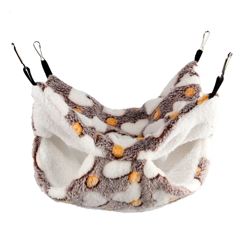 1PC Warm Double-Layer Pet Hammock – Hanging Sleeping Bag for Guinea Pigs & Hamsters
