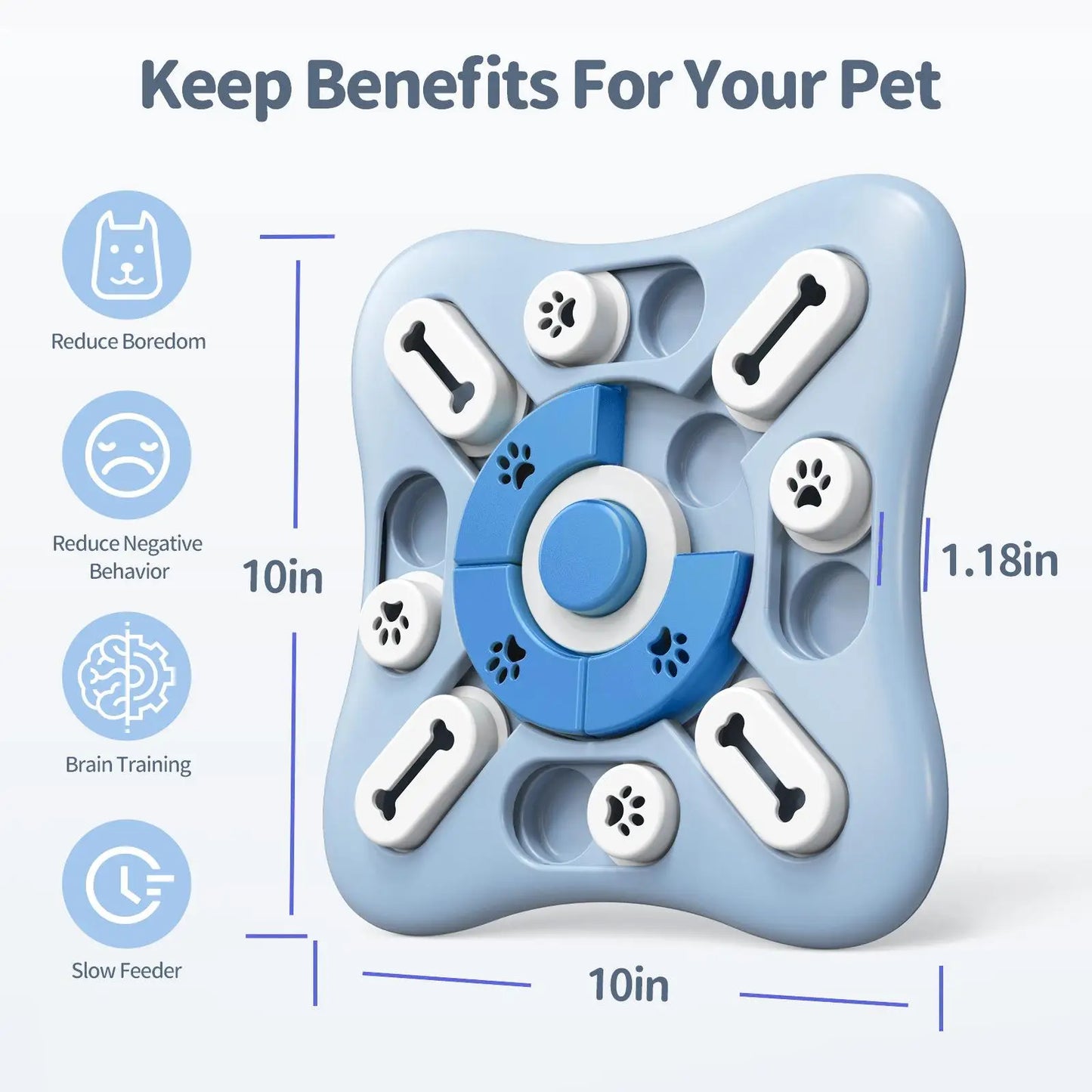 Slow Feeder Dog Toy – Interactive Food Dispenser for Cats & Dogs, Non-Slip Toy