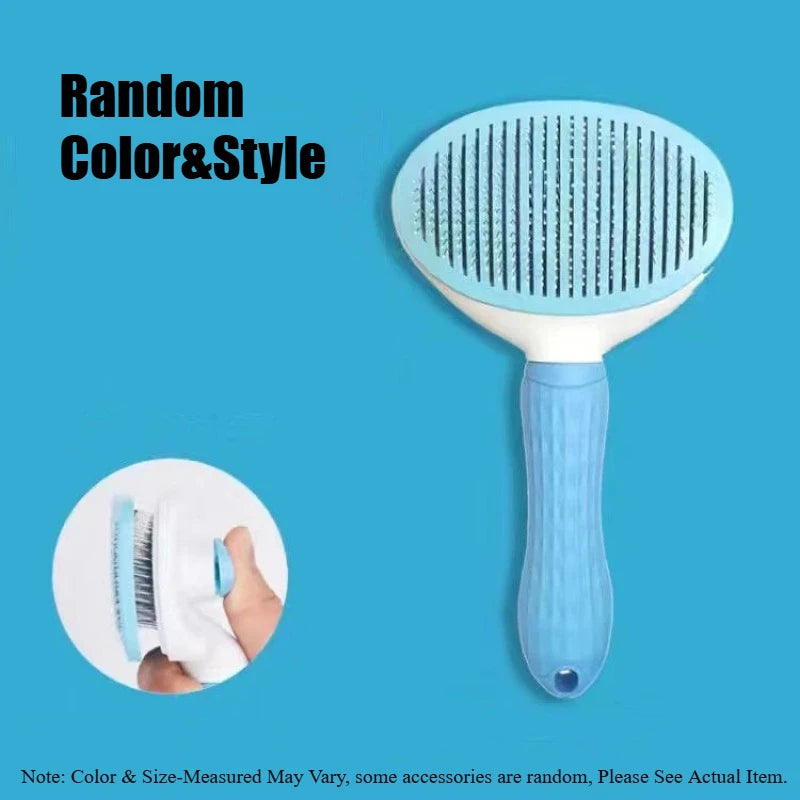 Long Hair Pet Grooming Brush – Stainless Steel Comb for Dogs & Cats