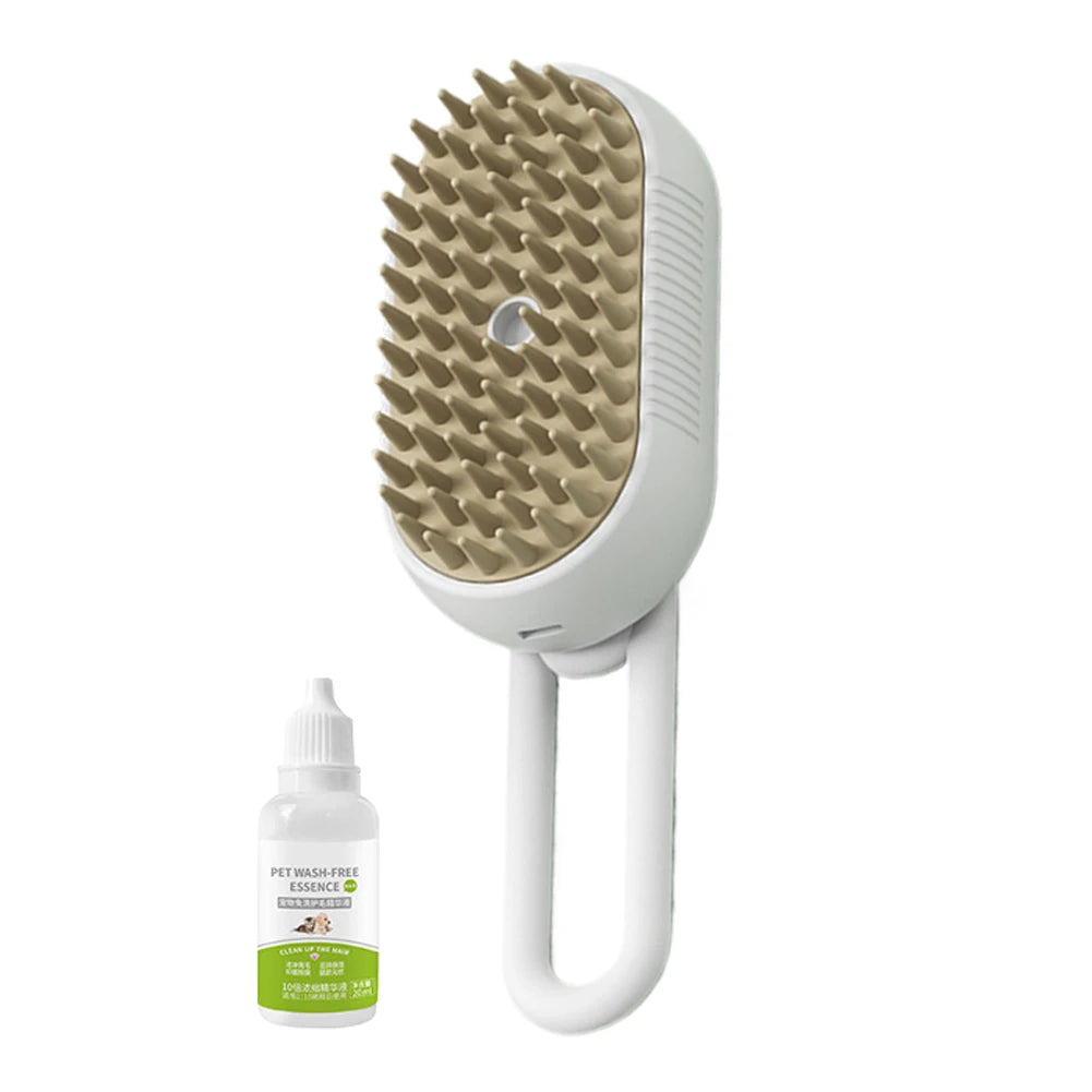 3-in-1 Pet Grooming Brush – Electric Hair Remover with Steam & Massage