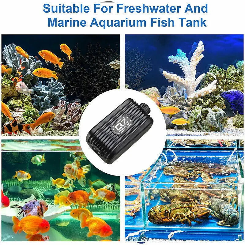 Aquarium Fish Tank Air Silent Twin Outlet Vae Trcal Marine Oxygen Pump
