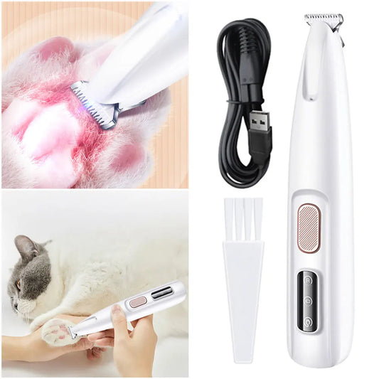 LED Grooming Clippers for Pets – 18mm Blade for Paws, Ears & Face