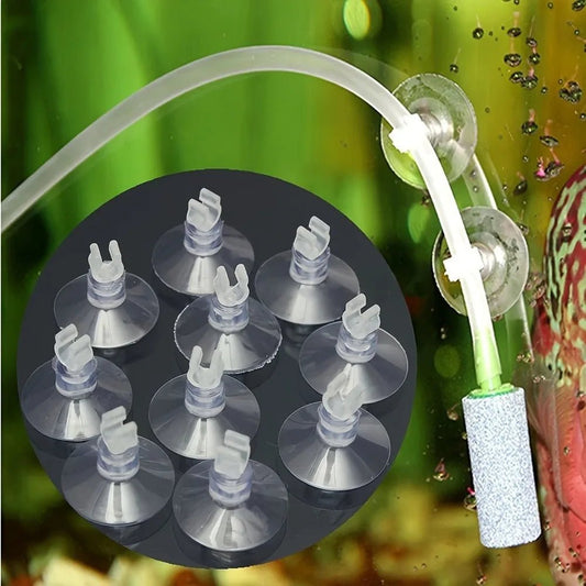 10pcs Rubber Aquarium Fish Tank Suction Cup Sucker Holders for Air Line Tube Hose Pump - The Best For Pets