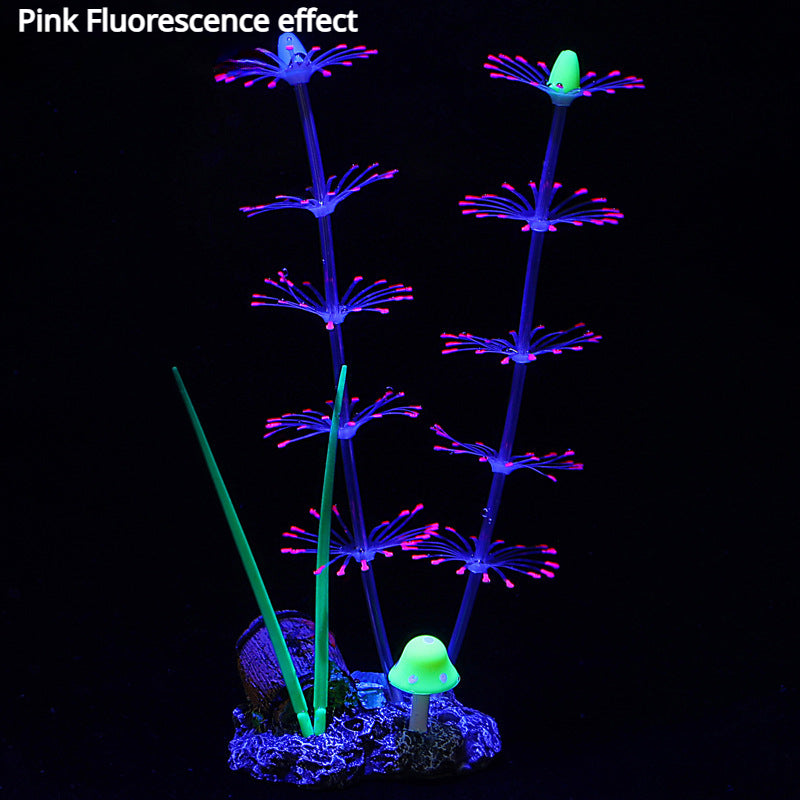 Fluorescent Silicone Aquatic Plants