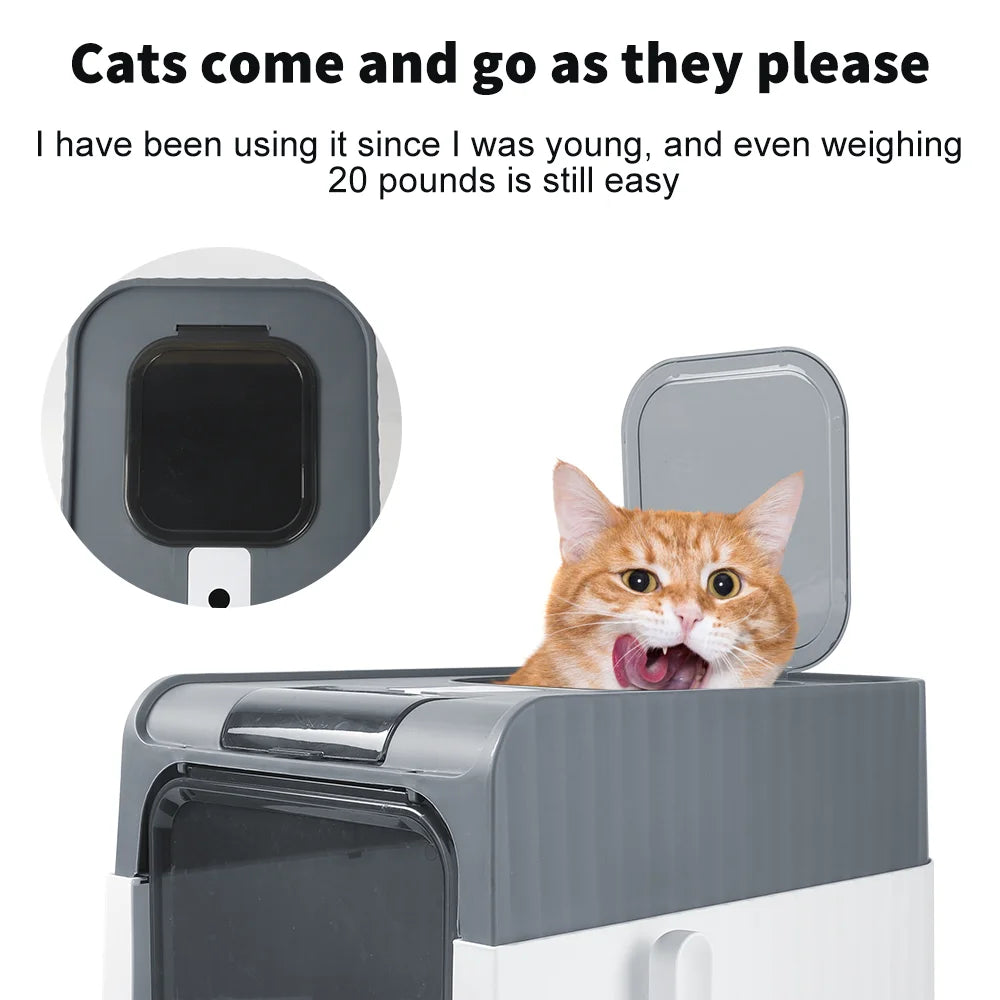 XL Enclosed Cat Litter Box – Drawer-Style, Self-Cleaning & Splash-Proof Pet Toilet