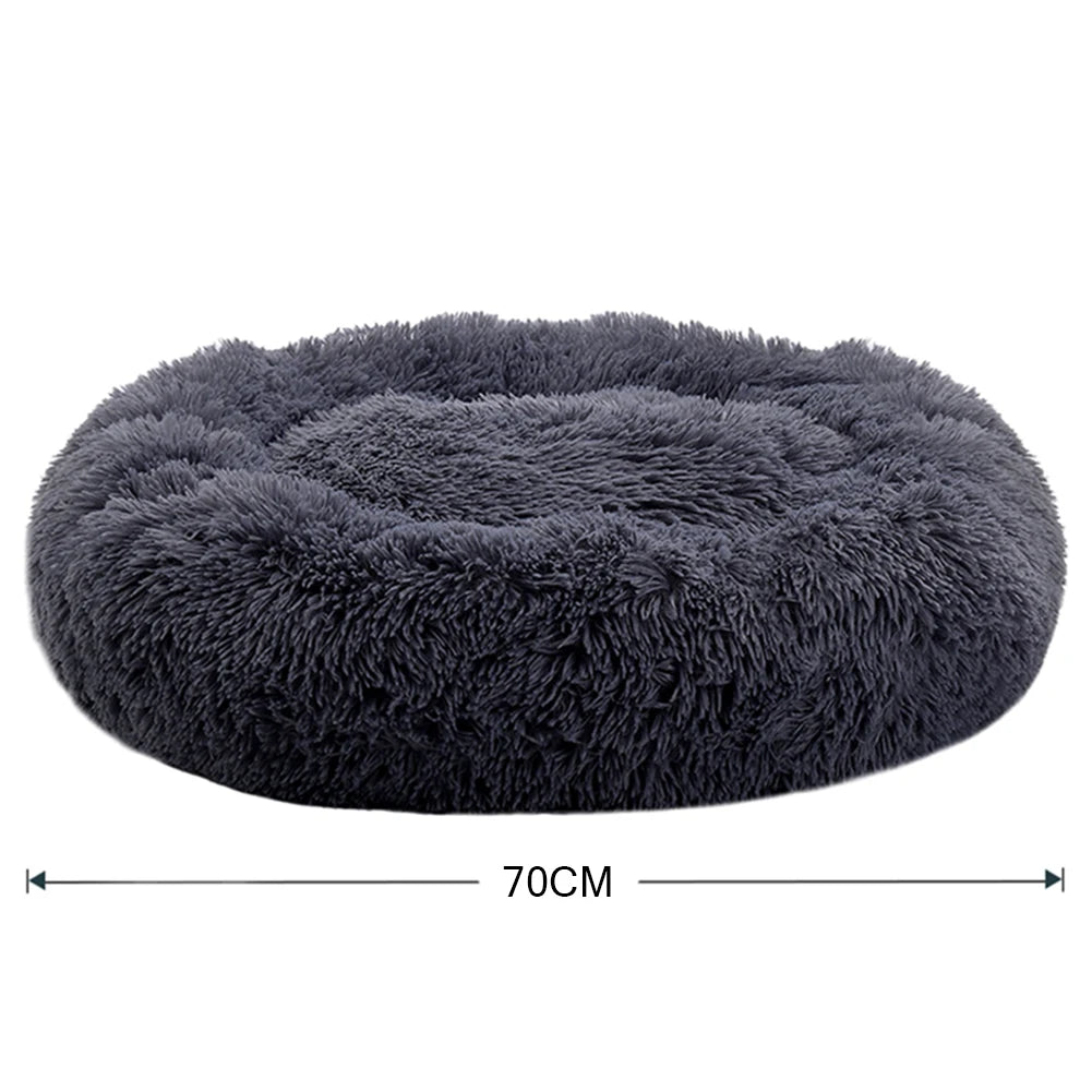Warm Donut Pet Bed – Plush, Machine-Washable Dog & Cat Sleeping Nest