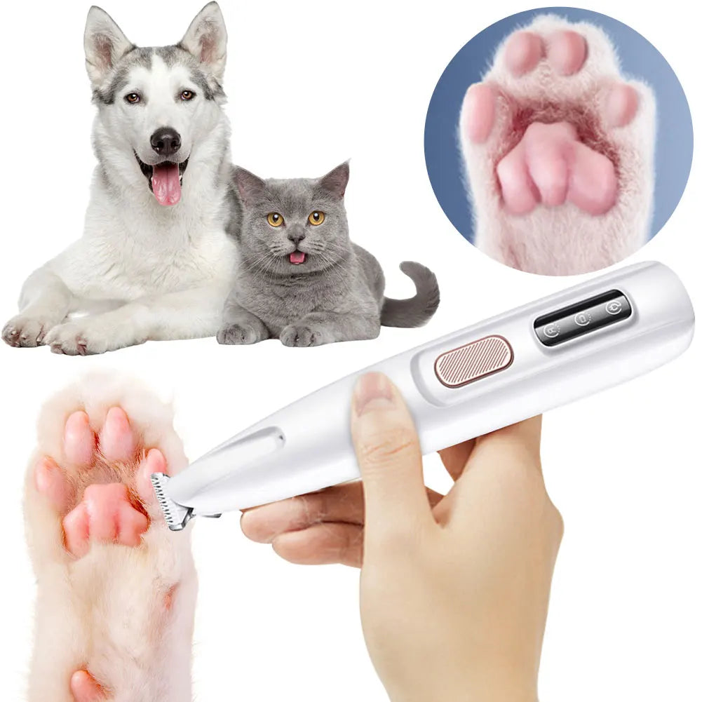 LED Grooming Clippers for Pets – 18mm Blade for Paws, Ears & Face