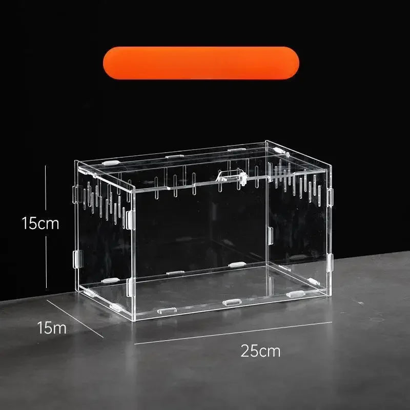 Acrylic Reptile Terrarium – Nano Breeding Box for Spider, Scorpion & Lizards