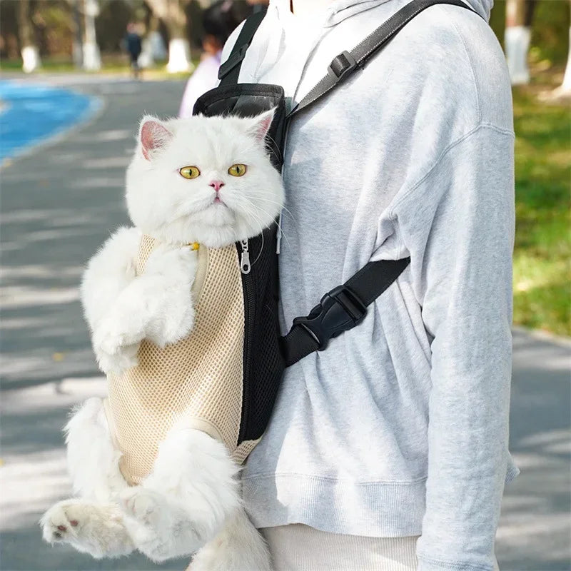 Cat Travel Backpack Sack – Breathable, Portable Pet Carrier for Both Shoulders