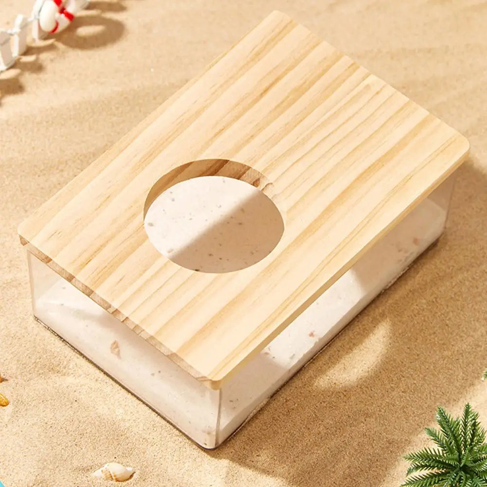 Acrylic Hamster Sand Bath Box – Transparent Dual-Purpose Bath & Toilet