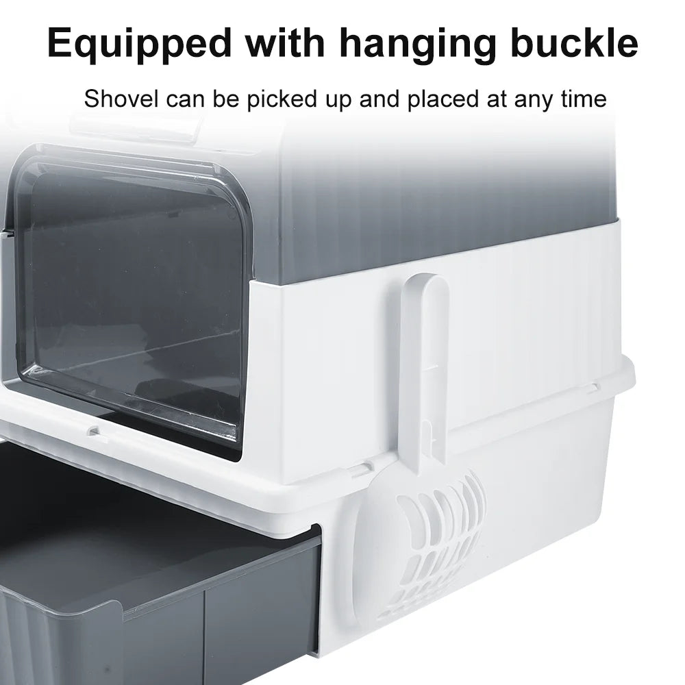 XL Enclosed Cat Litter Box – Drawer-Style, Self-Cleaning & Splash-Proof Pet Toilet