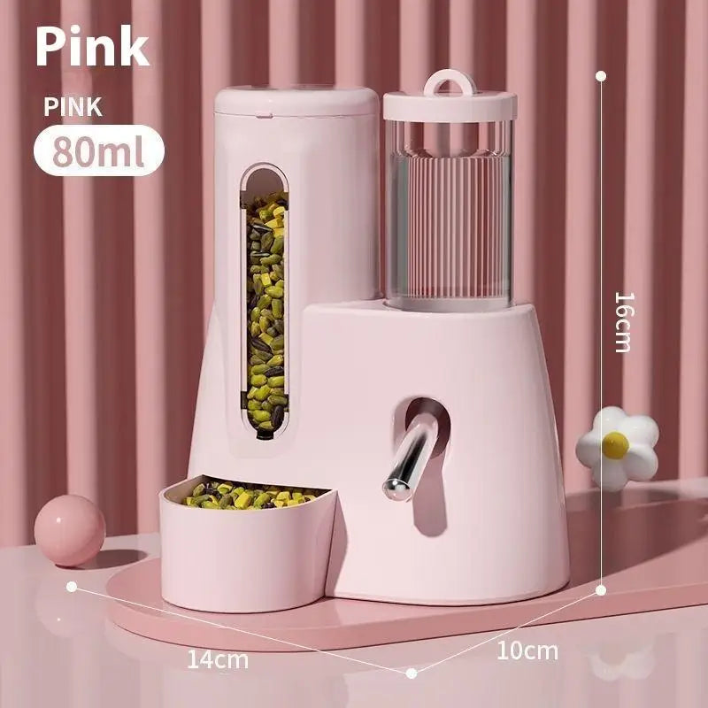 2-in-1 Hamster Feeder & Water Dispenser – Large Capacity Automatic Dispenser, Leak proof