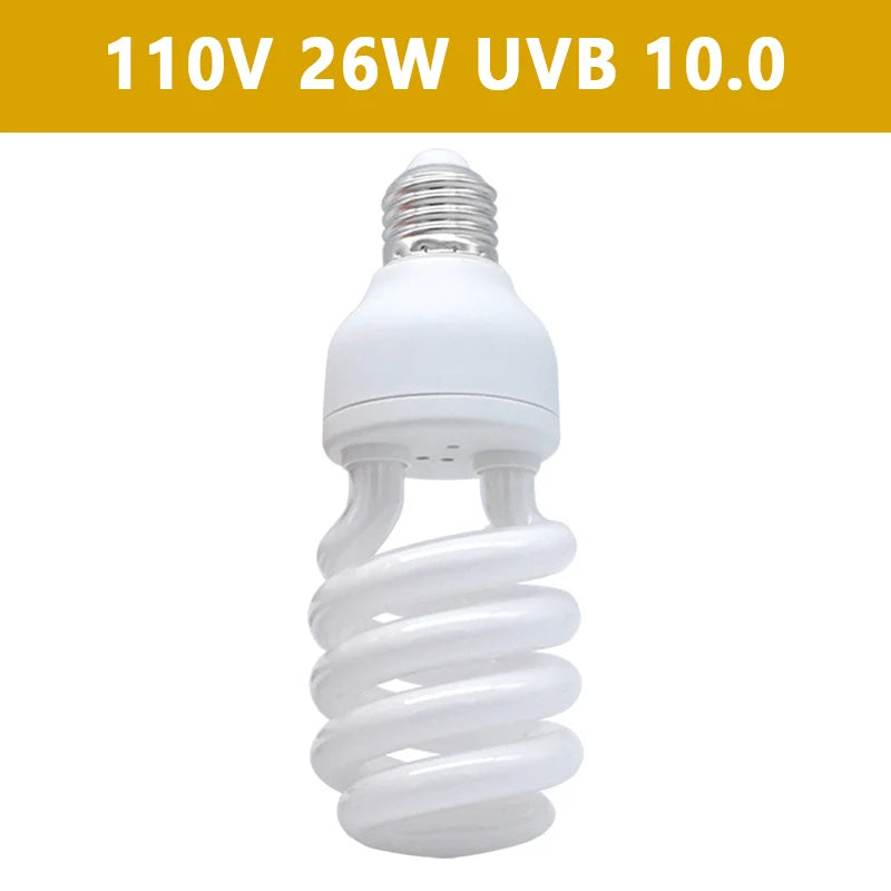 UVB Reptile Lamp Bulbs – 13W/26W Basking Light for Turtles, Lizards & Snakes